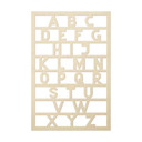 Dekoracja drewniana topola - Alfabet ABC