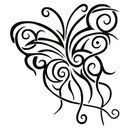 Sticker mural - Tribal Papillon