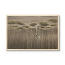 Houten Wanddecoratie lotusbloemen met zwaan in het water in grijs - Ms Tiff