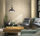 Non-woven tapet i 3D steneffekt brun steneffekt 