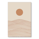 Wandbild Sonnenaufgang über der abstrakten Wüste - Playell - Alu-Dibond