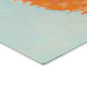 Glasbild Oranges Alpaca - Zwara - Quadratisch