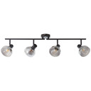 Spotrohr Max, schwarz, 19,5 x 89 cm, Glas Strahler
