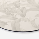 Billede Urban Jungle Tropical Leaves Cream - Bloomery Decor - rund – print på aluminium (Alu-Dibond)