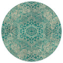Fototapeta Oriental - Mandala Boho złoto-zielona - Bloomery Decor - Okrągła - Samoprzylepna / nietka