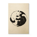 Plakat drewniany koty Ying & Yang - Tunaboylu