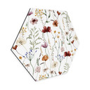 Hexagon Dibond Farverige vilde blomster - UN Designs