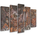 5 stykke lærredstryk Deep Jungle