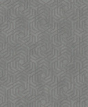 3D-look grå grafisk non-woven tapet 