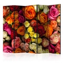 Paravent Séparation de pièce - Bouquet de roses , 5 pièces - 225x172 cm
