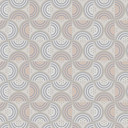 Tapeta z falami i liniami kremowo-niebieska - graficzna tapeta z włókniny w stylu retro