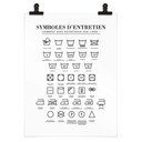 Poster Laverie symboles d'entretien