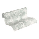 Papel pintado selva hojas verde blanco no tejido plantas moderno salón dormitorio by A.S. Création