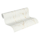 Skovtapet hvid guld - non-woven tapet natur A.S. Création
