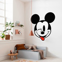 Selvklæbende tapet - Mickey Head Optimism - 125 x 125 cm