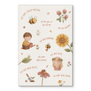 Alu-Dibond Wandbild - Affirmationen Blumen mit Biene und Sonnenblume fürs Kinderzimmer
