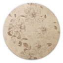 Obraz drewniany Dalie Shabby Chic Beżowy - Bloomery Decor - Okrągły