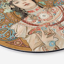 Tableau sur alu-Dibond rond Mucha - Moet et Chandon