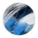 Poster Pennellate Blu Astratto - Cheney - Rotondo