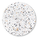 Plateau de table en verre - Terrazzo - Rond