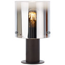 Tischleuchte Benett, braun, 26 x 15 cm, Glas Tischlampe