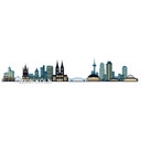 Wandtattoo Skyline Mein Köln 02