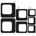 Wallsticker - Tofarvet wallsticker med retro kuber 