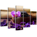 5 stykke lærredsprint Orchid Zen Spa Stones