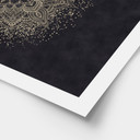 Elegancki plakat z mandalą w czerni i złocie - Bloomery Decor