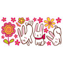 Sticker mural - Set de petits lapins