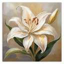 Canvasbillede, 3D-lilje malet