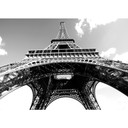 Papier peint photo - Tour Eiffel en noir et blanc