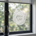 Sigende Akrylbillede, vinduesbillede til at hænge op Positive vibes - Round