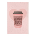 Obraz tkaniny z kawą - Eleonora - Love you a Latte