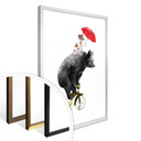 Plakat Rowerowy Niedźwiedź
