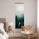 Obraz tkaniny SpaceFrog Designs - Mglisty las - Panorama