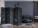 Screen room divider - Verdenskort - små og store rejser , 5-delt - 225x172 cm