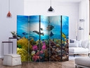 Paravent, Raumteiler freistehend, Trennwand - Coral reef II, 5-teilig - einseitig bedruckt - 225x172