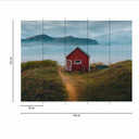 Fototapeta NordicCottage w kolorze szarozielonym - włóknina Designwalls 2 - 2,55 x 3,5 m
