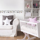 A.S. Création Lovely Kids Frise autocollante enfant - Rosé, Blanc