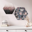 Hexagone - alu-Dibond Fredriksson - Art déco - Rêve en rose et or