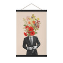Obraz tkaniny mężczyzna w garniturze z polnymi kwiatami - Frida Floral Studio