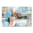 Spritzschutz Abstraktes Farbspiel blau orange - Cheney