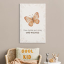 Leinwandbild mit Schmetterling - Affirmation 'Meine Gefühle sind richtig und wichtig' für Kinder