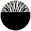 Sticker mural Kubistika - Arbre de vie - Noir - Rond