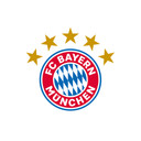 Muursticker Bayern München Skyline met logo