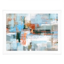 Poster Gioco di Colori Astratto Blu Arancione - Cheney