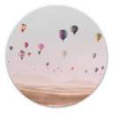 Tableau sur alu-Dibond rond Sisi & Seb - montgolfière