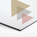 Hexagon Dibond Nouveauprints - Pink Triangles