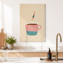 Canvas schilderij Duik in de koffie - Rivers
